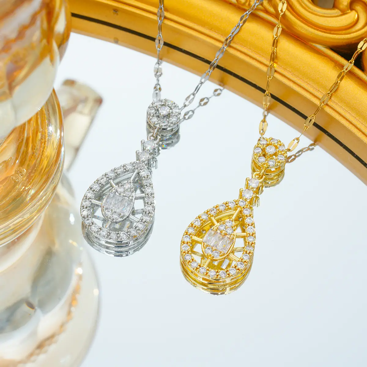 Gold Plated Bow Pearl Necklace for Women - Image 186