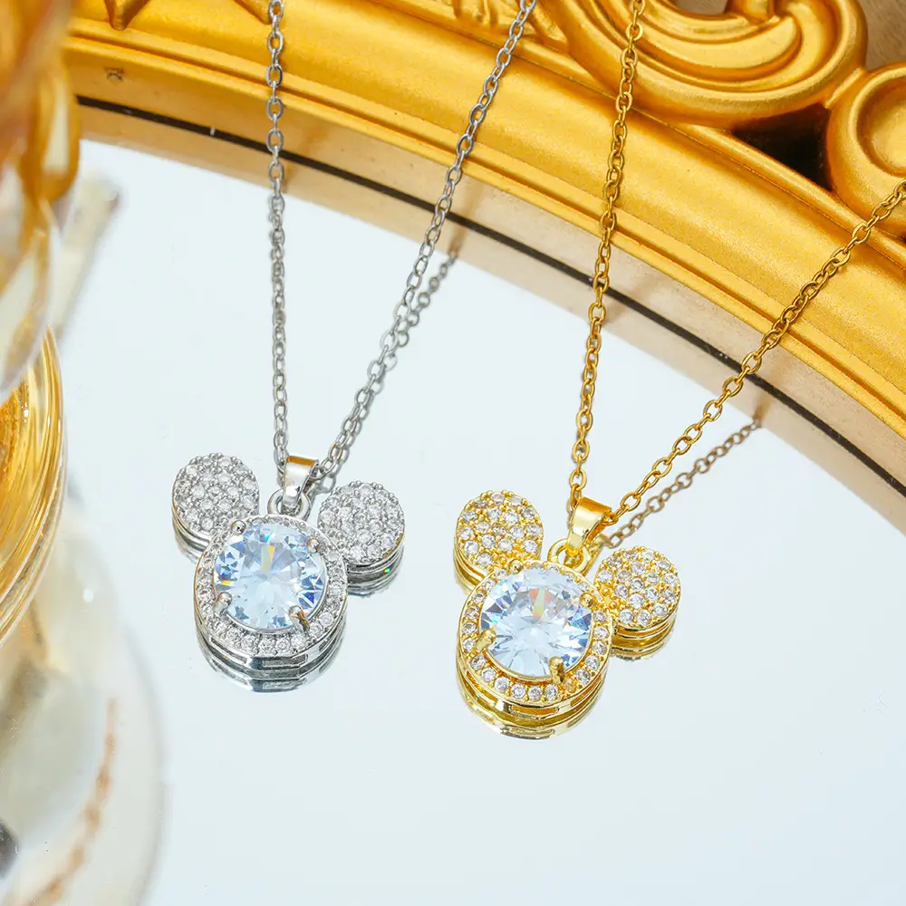 Gold Plated Bow Pearl Necklace for Women - Image 187