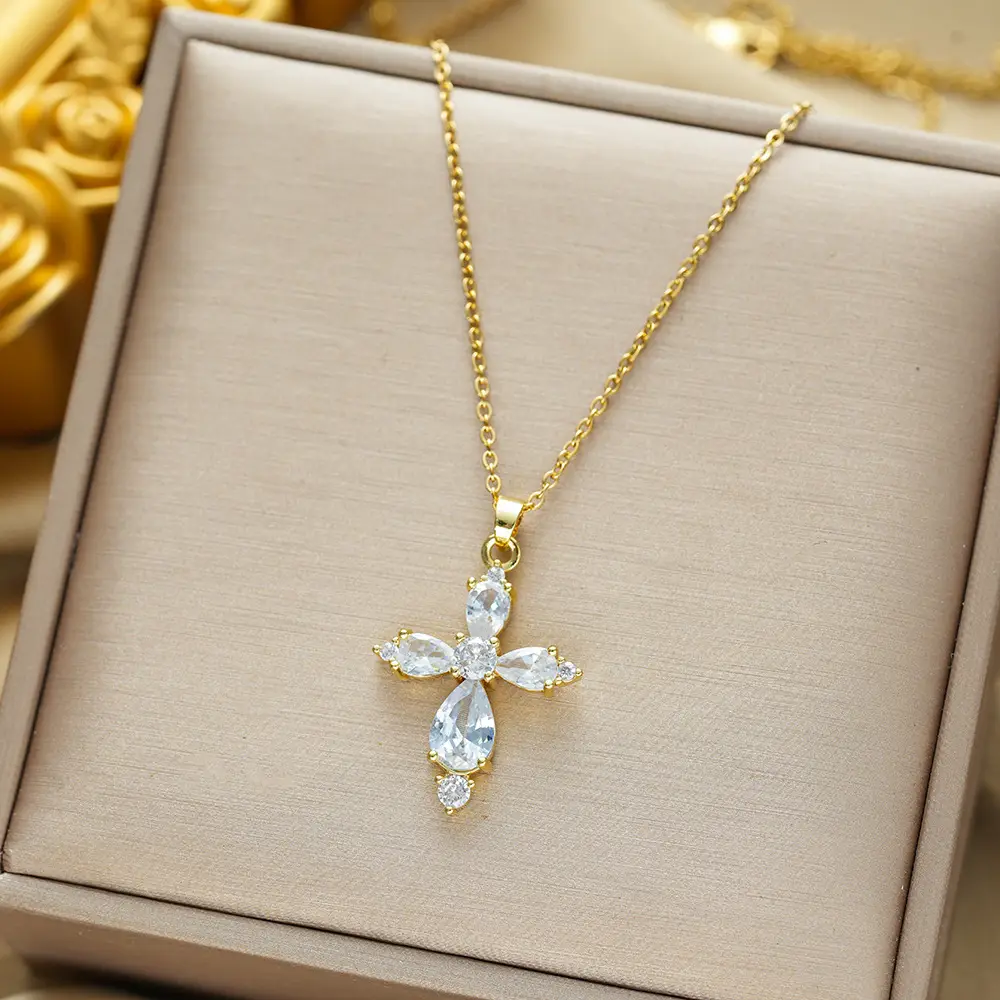 Gold Plated Bow Pearl Necklace for Women - Image 102