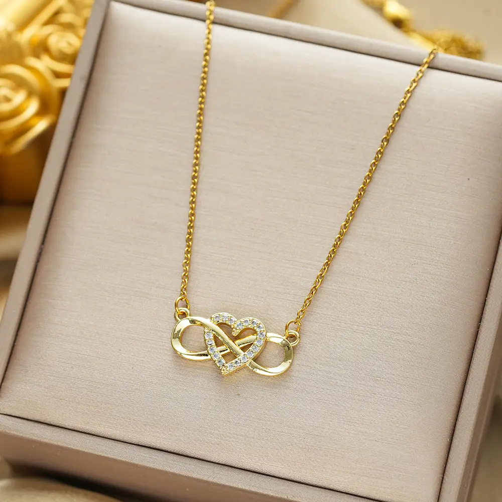 Gold Plated Bow Pearl Necklace for Women - Image 104