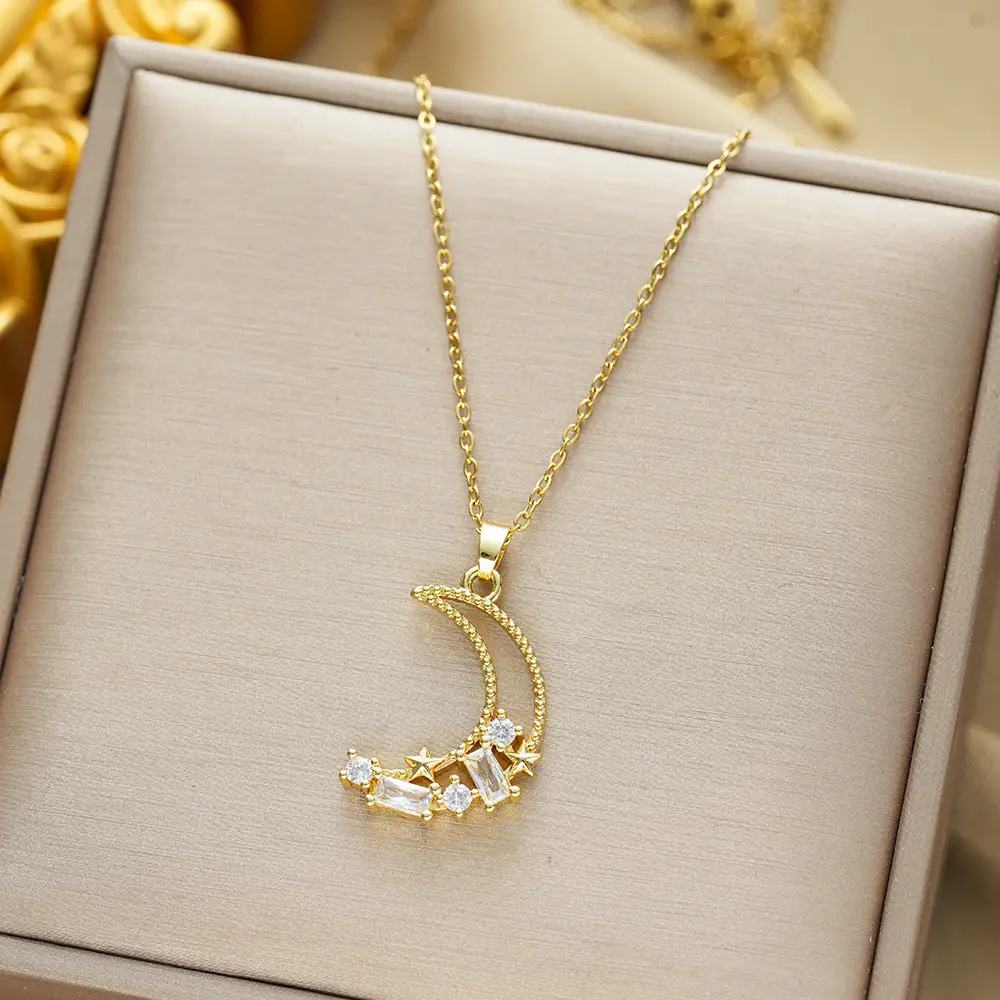 Gold Plated Bow Pearl Necklace for Women - Image 108