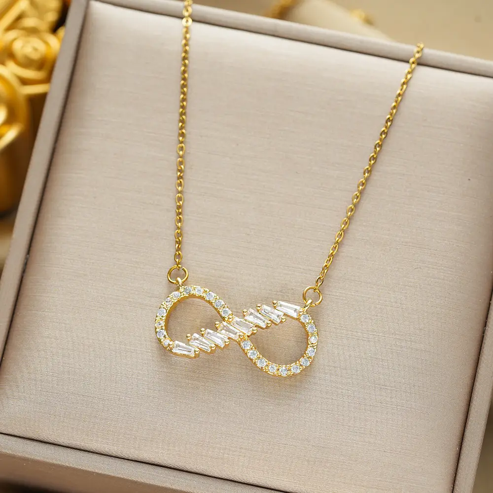 Gold Plated Bow Pearl Necklace for Women - Image 110