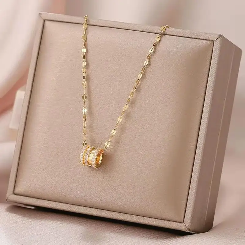 Gold Plated Bow Pearl Necklace for Women - Image 112