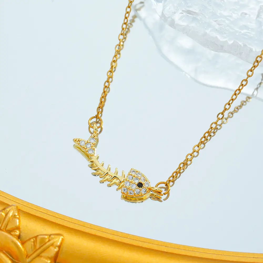 Gold Plated Bow Pearl Necklace for Women - Image 116