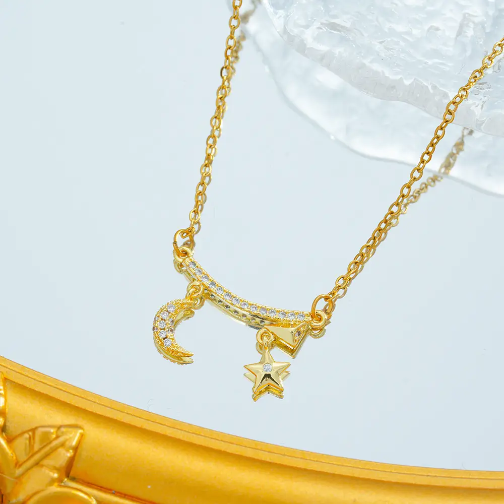 Gold Plated Bow Pearl Necklace for Women - Image 118