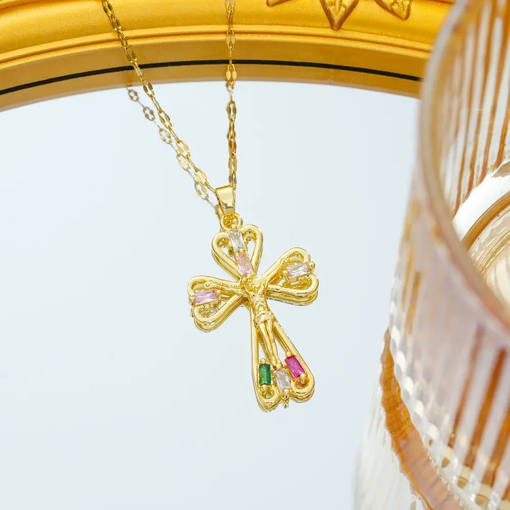 Gold Plated Bow Pearl Necklace for Women - Image 128