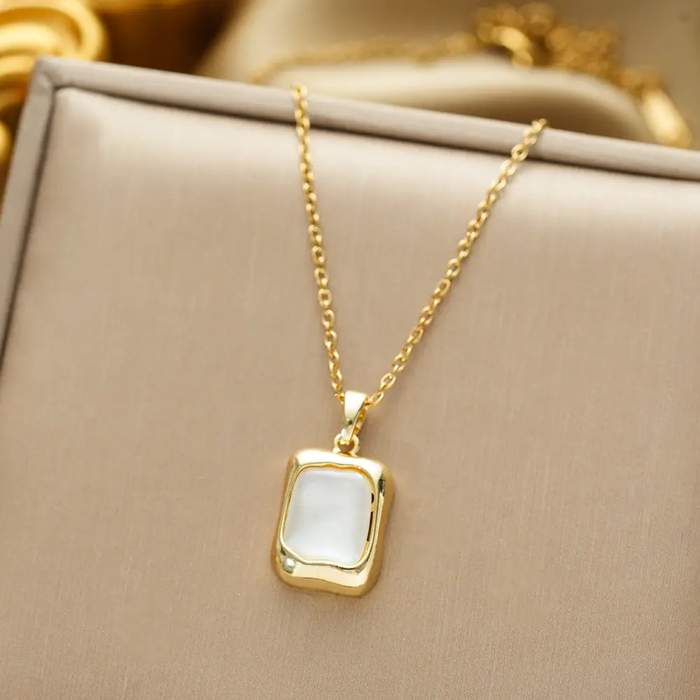 Gold Plated Bow Pearl Necklace for Women - Image 136