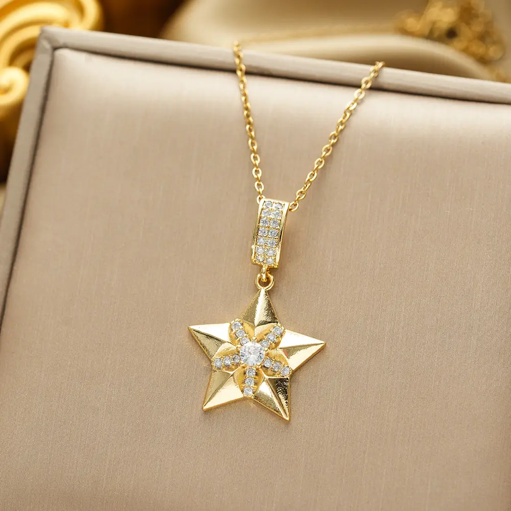 Gold Plated Bow Pearl Necklace for Women - Image 142