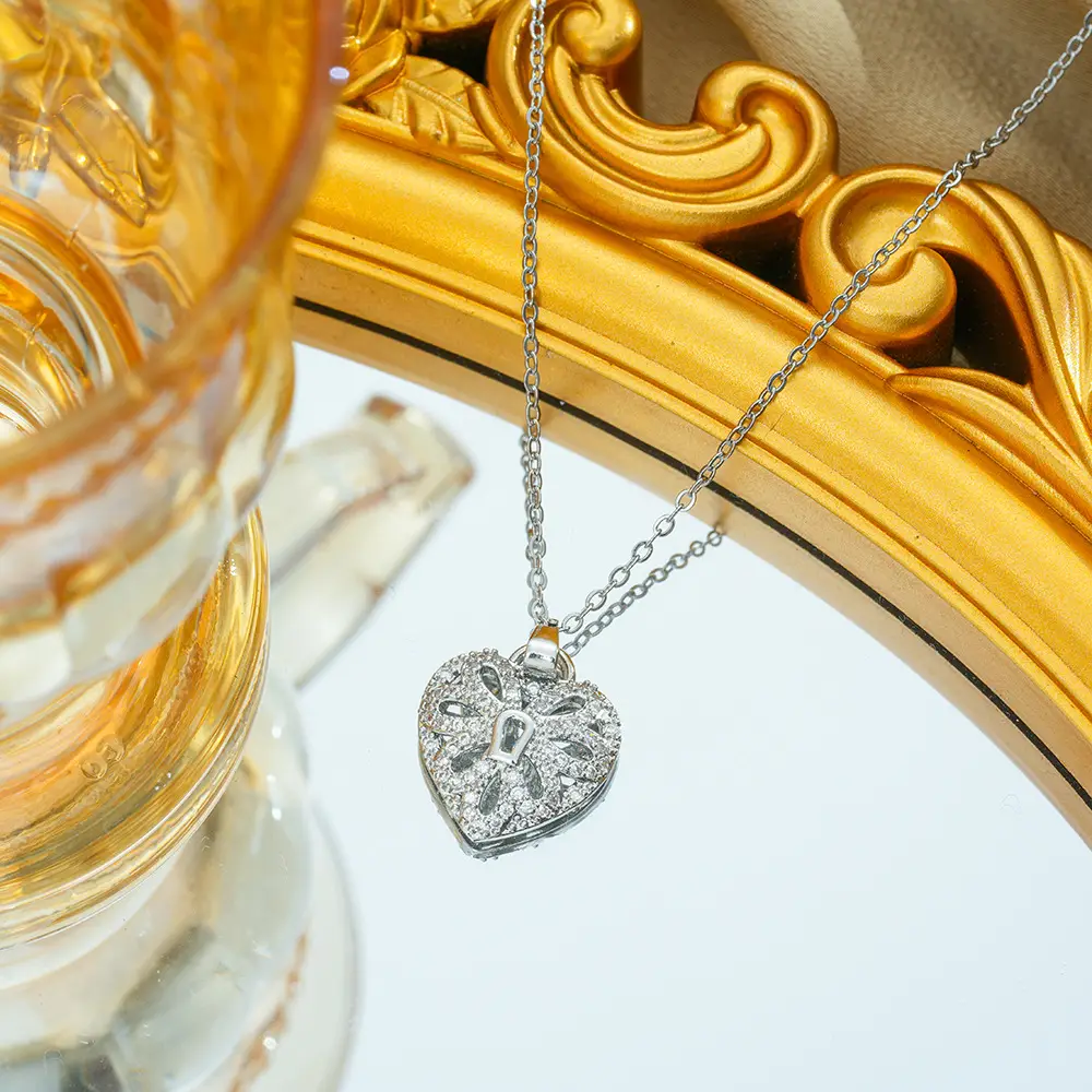 Gold Plated Bow Pearl Necklace for Women - Image 15