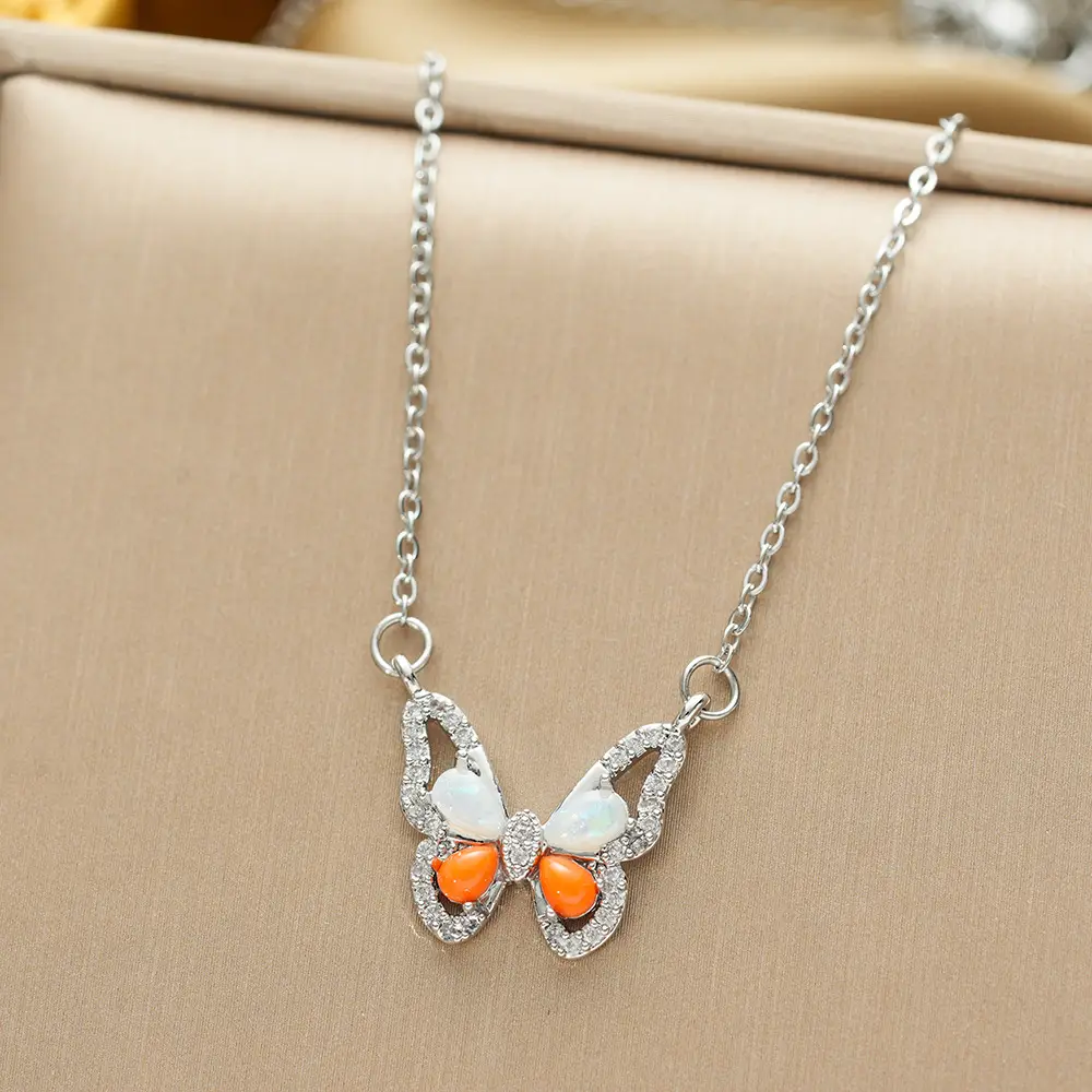 Gold Plated Bow Pearl Necklace for Women - Image 149