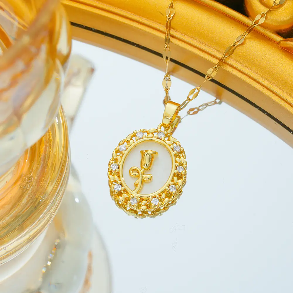 Gold Plated Bow Pearl Necklace for Women - Image 156