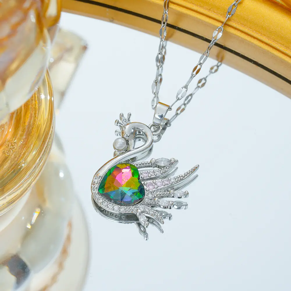 Gold Plated Bow Pearl Necklace for Women - Image 159