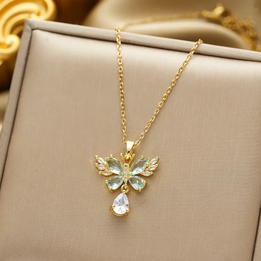 Gold Plated Bow Pearl Necklace for Women - Image 167