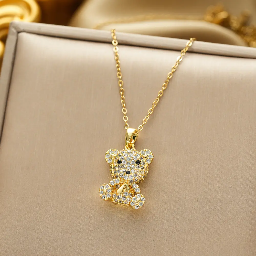 Gold Plated Bow Pearl Necklace for Women - Image 171