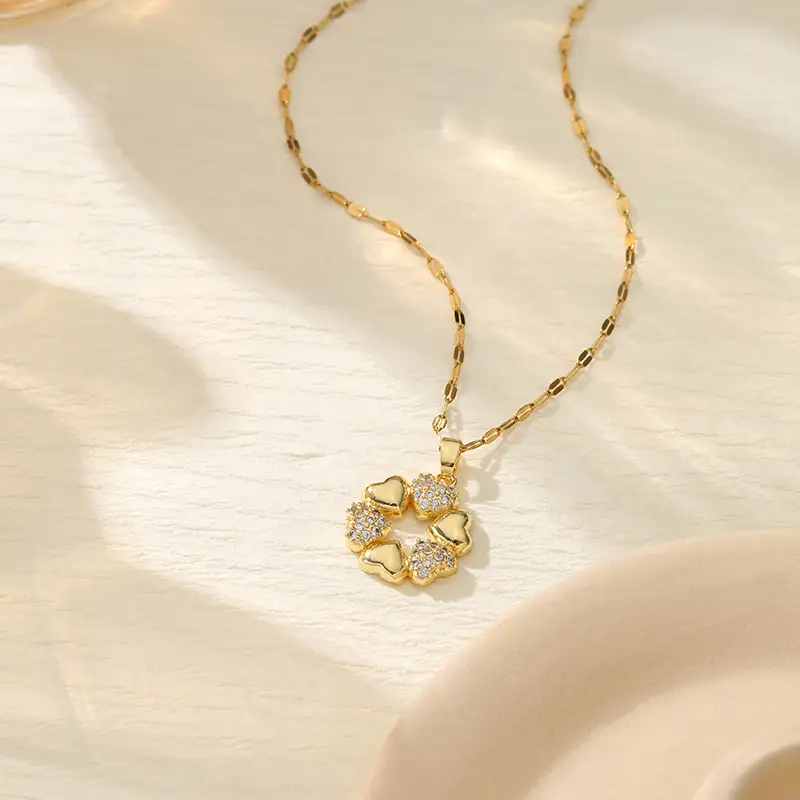 Gold Plated Bow Pearl Necklace for Women - Image 173