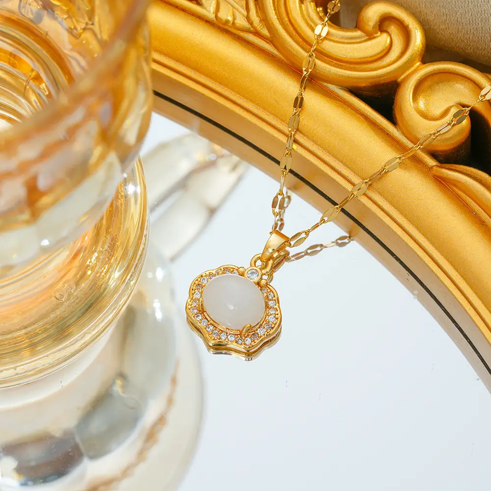 Gold Plated Bow Pearl Necklace for Women - Image 179