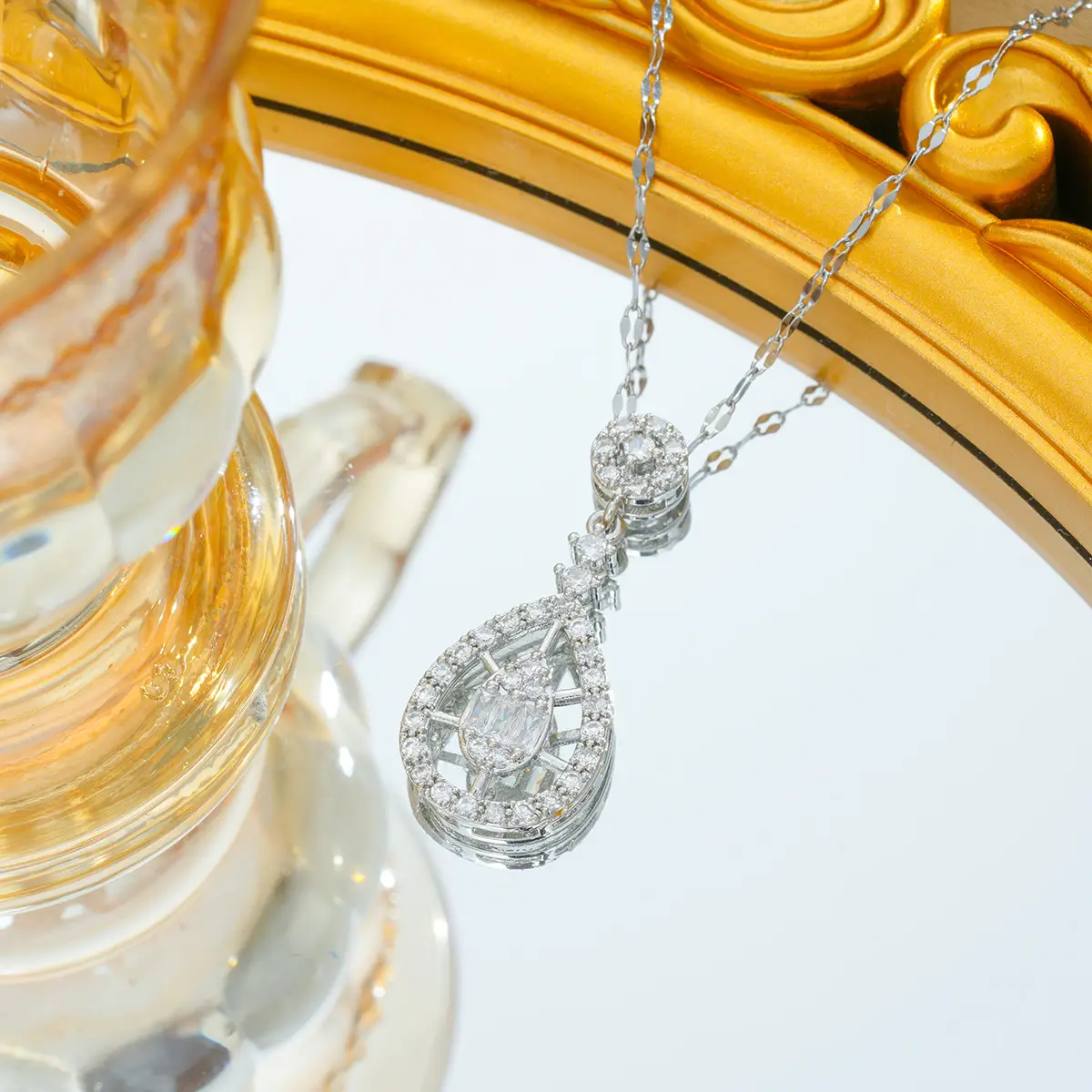 Gold Plated Bow Pearl Necklace for Women - Image 27
