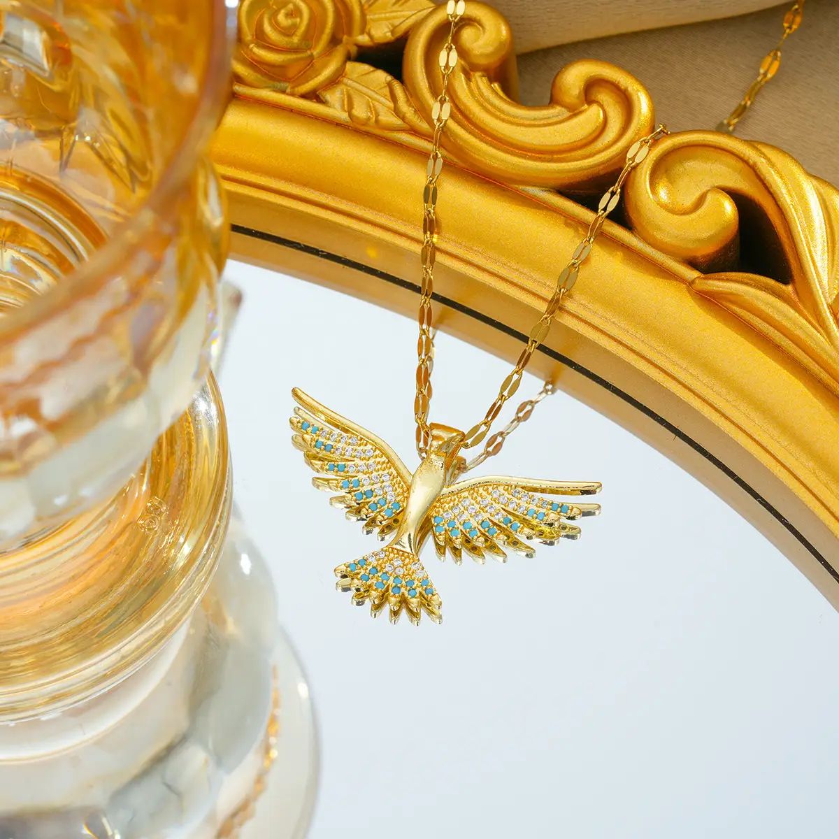 Gold Plated Bow Pearl Necklace for Women - Image 32