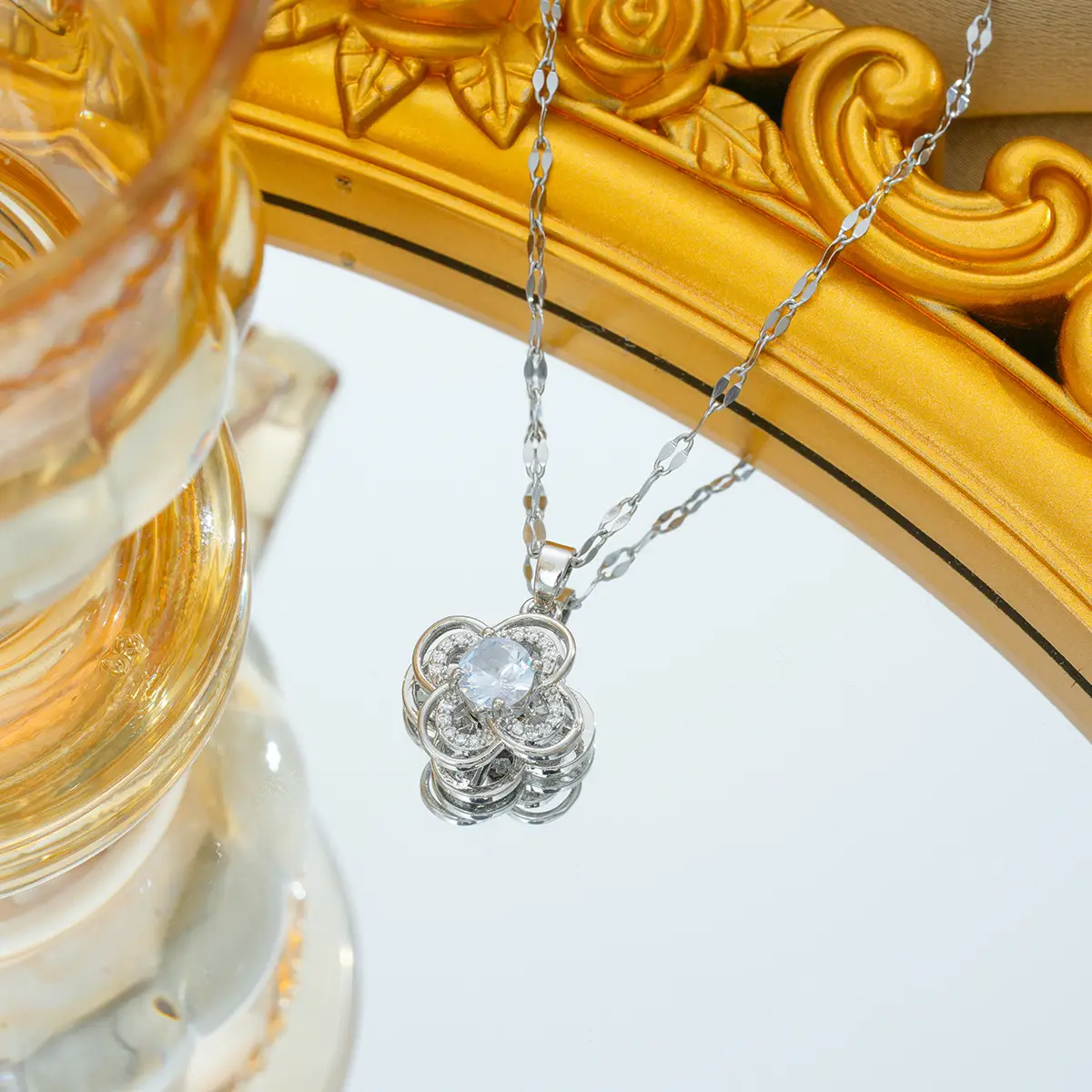 Gold Plated Bow Pearl Necklace for Women - Image 34