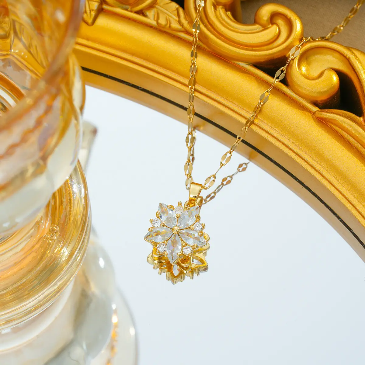 Gold Plated Bow Pearl Necklace for Women - Image 35