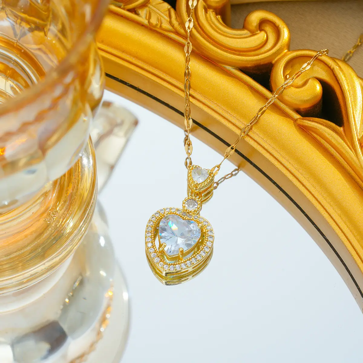 Gold Plated Bow Pearl Necklace for Women - Image 37