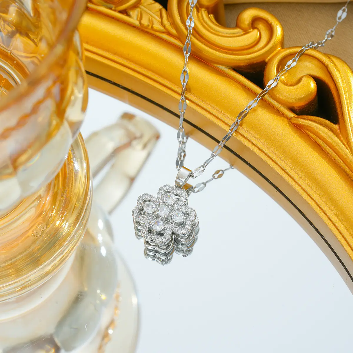 Gold Plated Bow Pearl Necklace for Women - Image 44