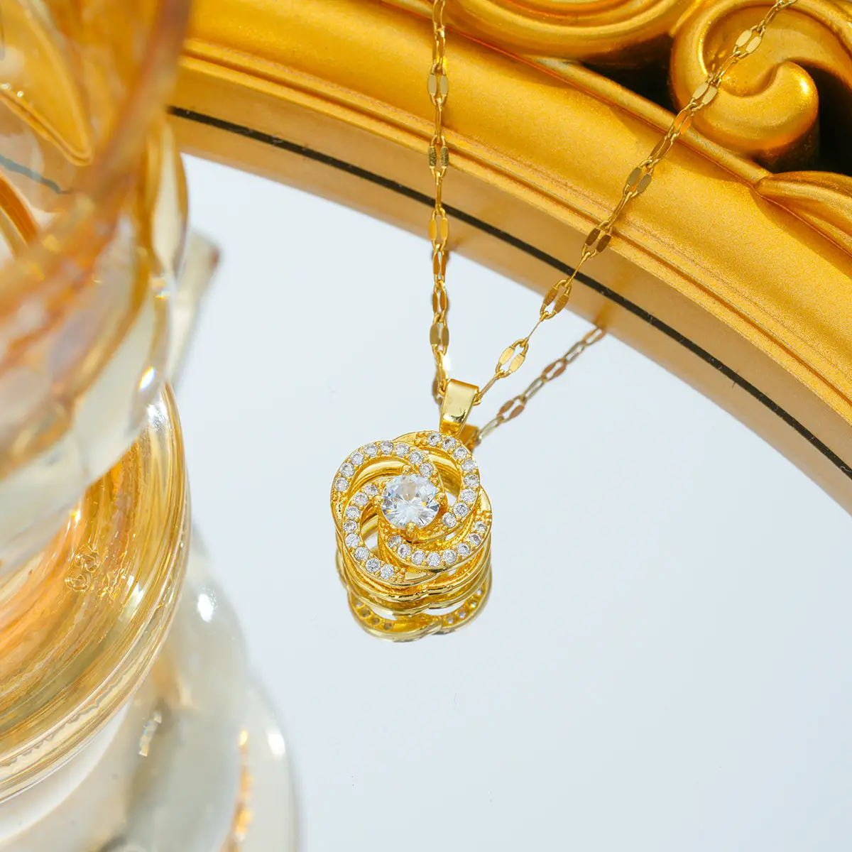 Gold Plated Bow Pearl Necklace for Women - Image 45
