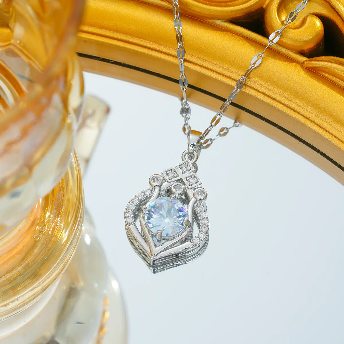 Gold Plated Bow Pearl Necklace for Women - Image 48