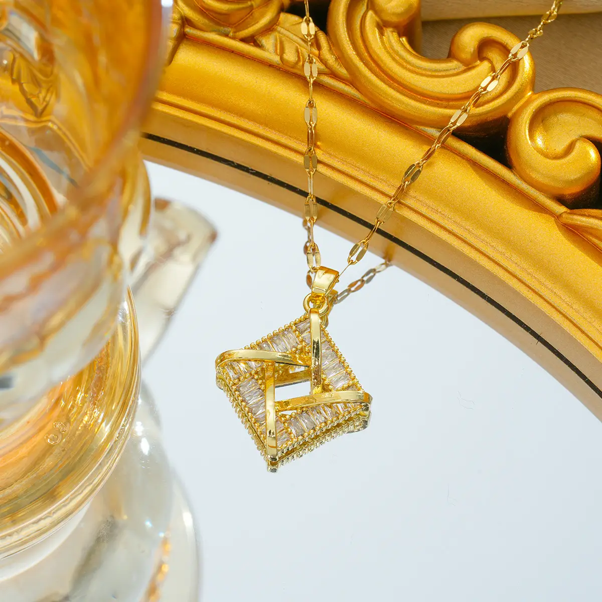 Gold Plated Bow Pearl Necklace for Women - Image 52