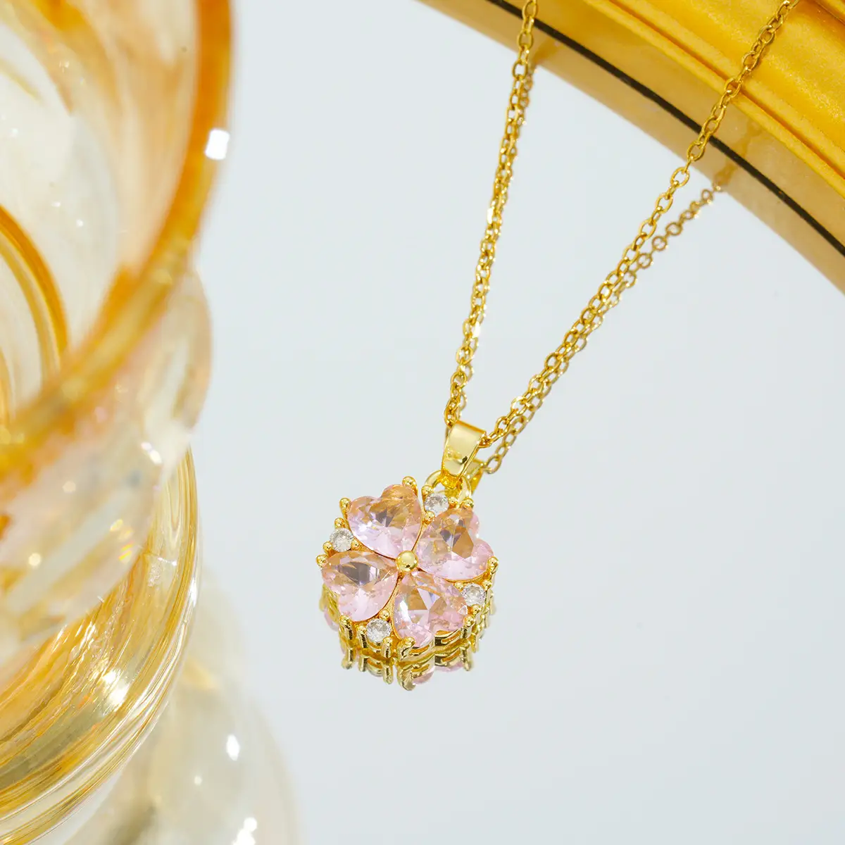 Gold Plated Bow Pearl Necklace for Women - Image 54