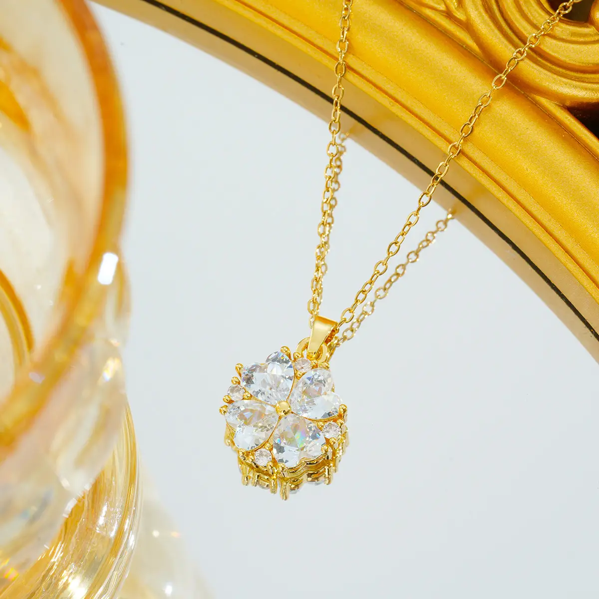 Gold Plated Bow Pearl Necklace for Women - Image 57