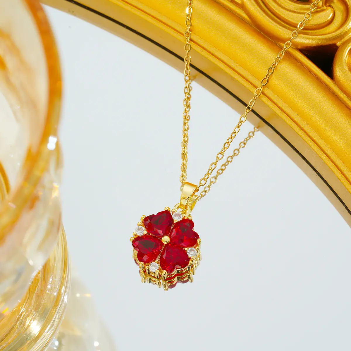 Gold Plated Bow Pearl Necklace for Women - Image 58