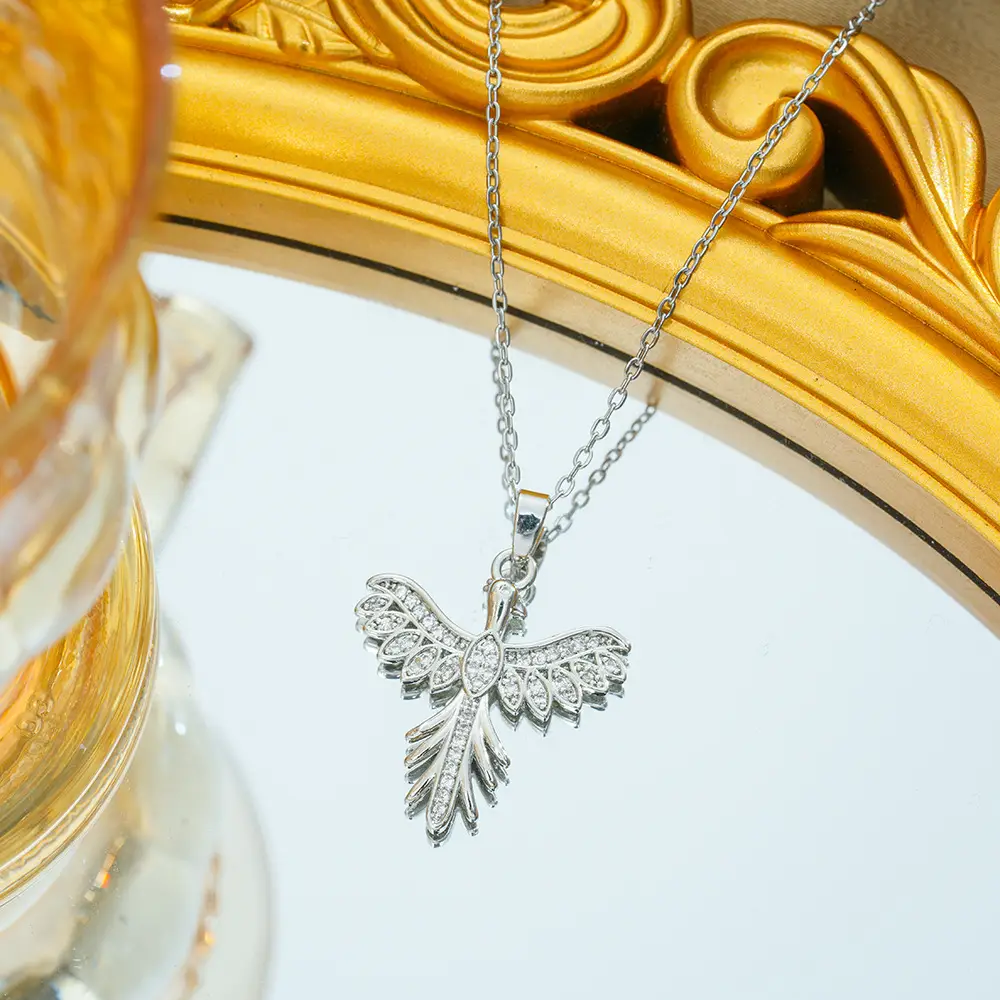 Gold Plated Bow Pearl Necklace for Women - Image 6