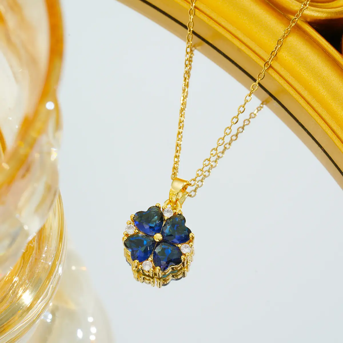 Gold Plated Bow Pearl Necklace for Women - Image 59