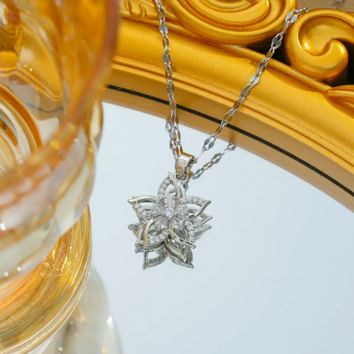 Gold Plated Bow Pearl Necklace for Women - Image 61