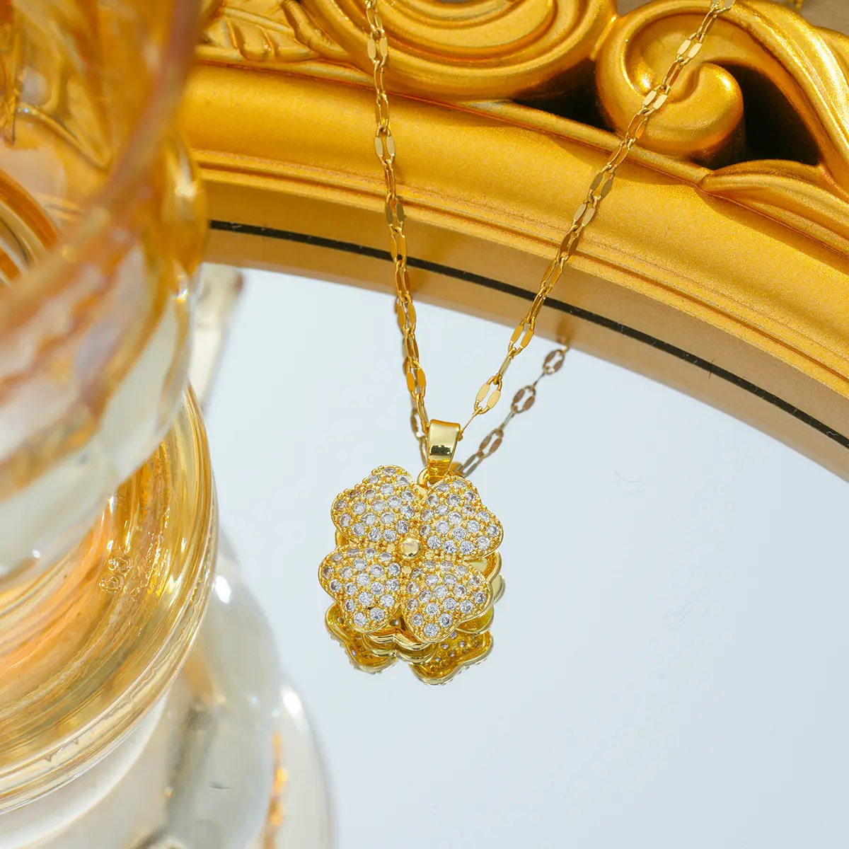 Gold Plated Bow Pearl Necklace for Women - Image 65