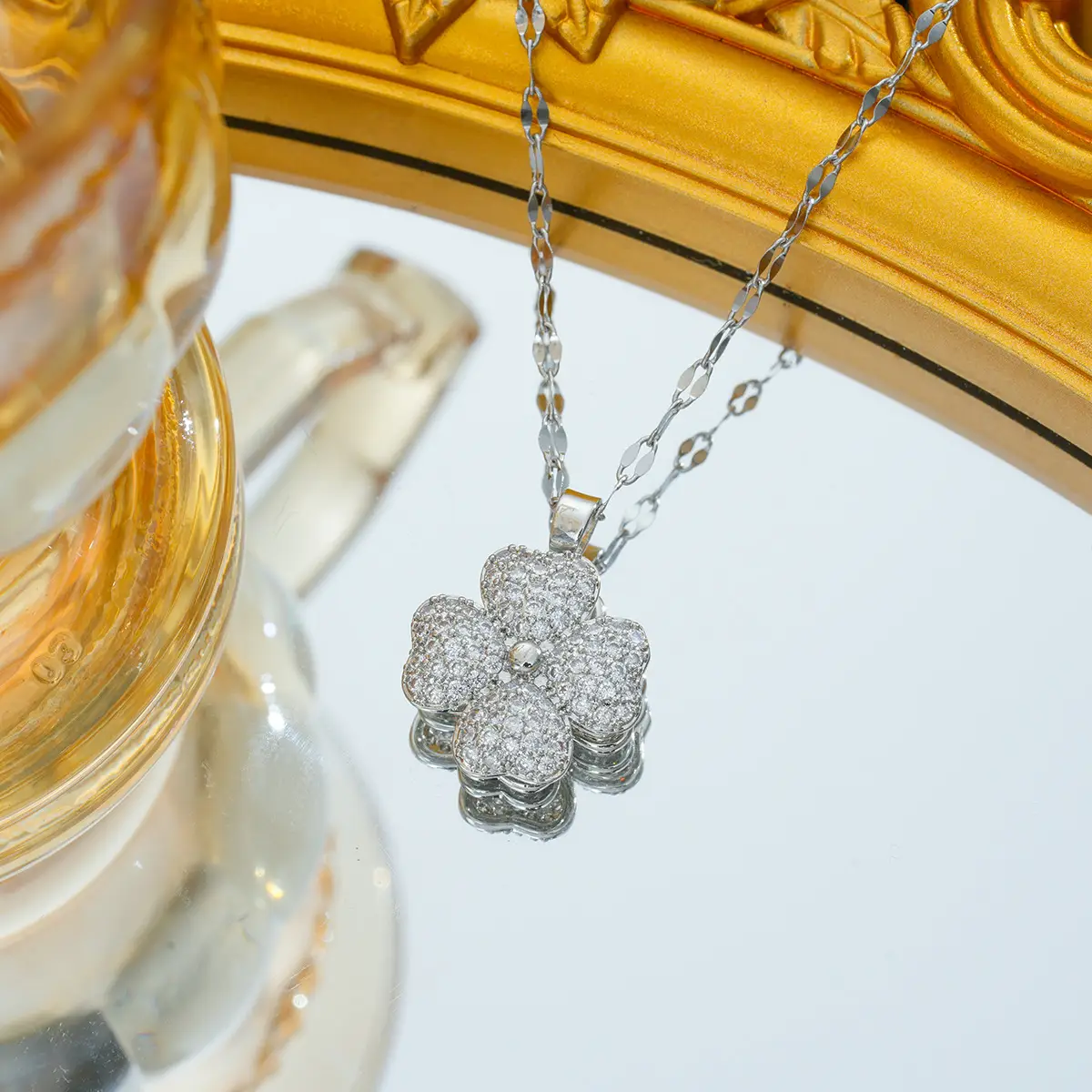 Gold Plated Bow Pearl Necklace for Women - Image 66