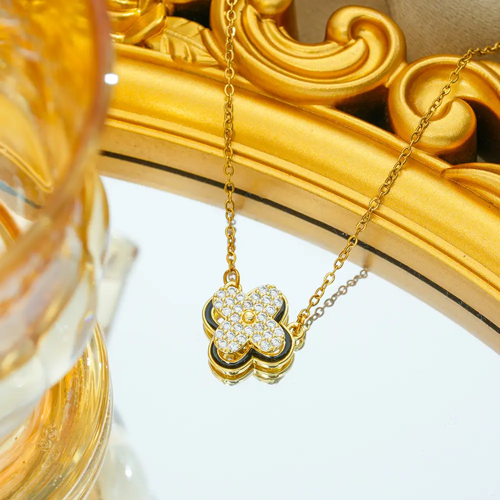 Gold Plated Bow Pearl Necklace for Women - Image 72