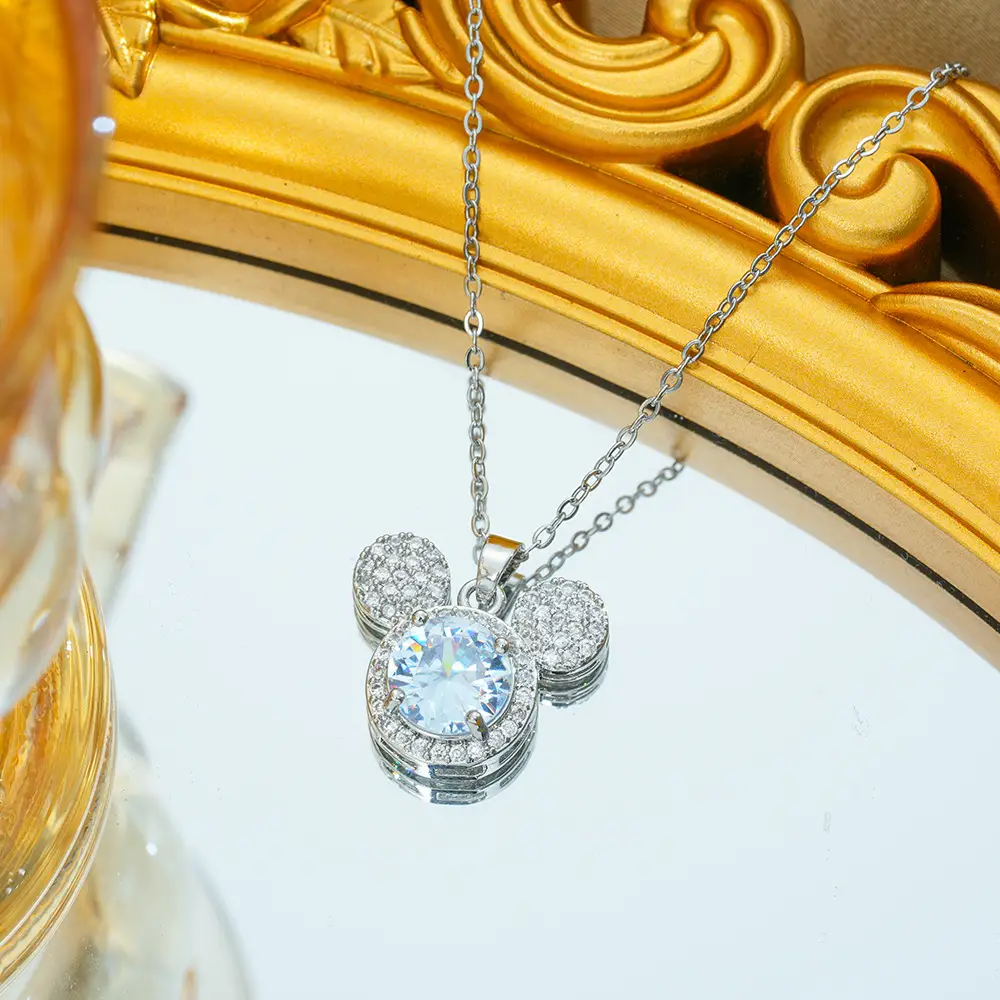 Gold Plated Bow Pearl Necklace for Women - Image 8