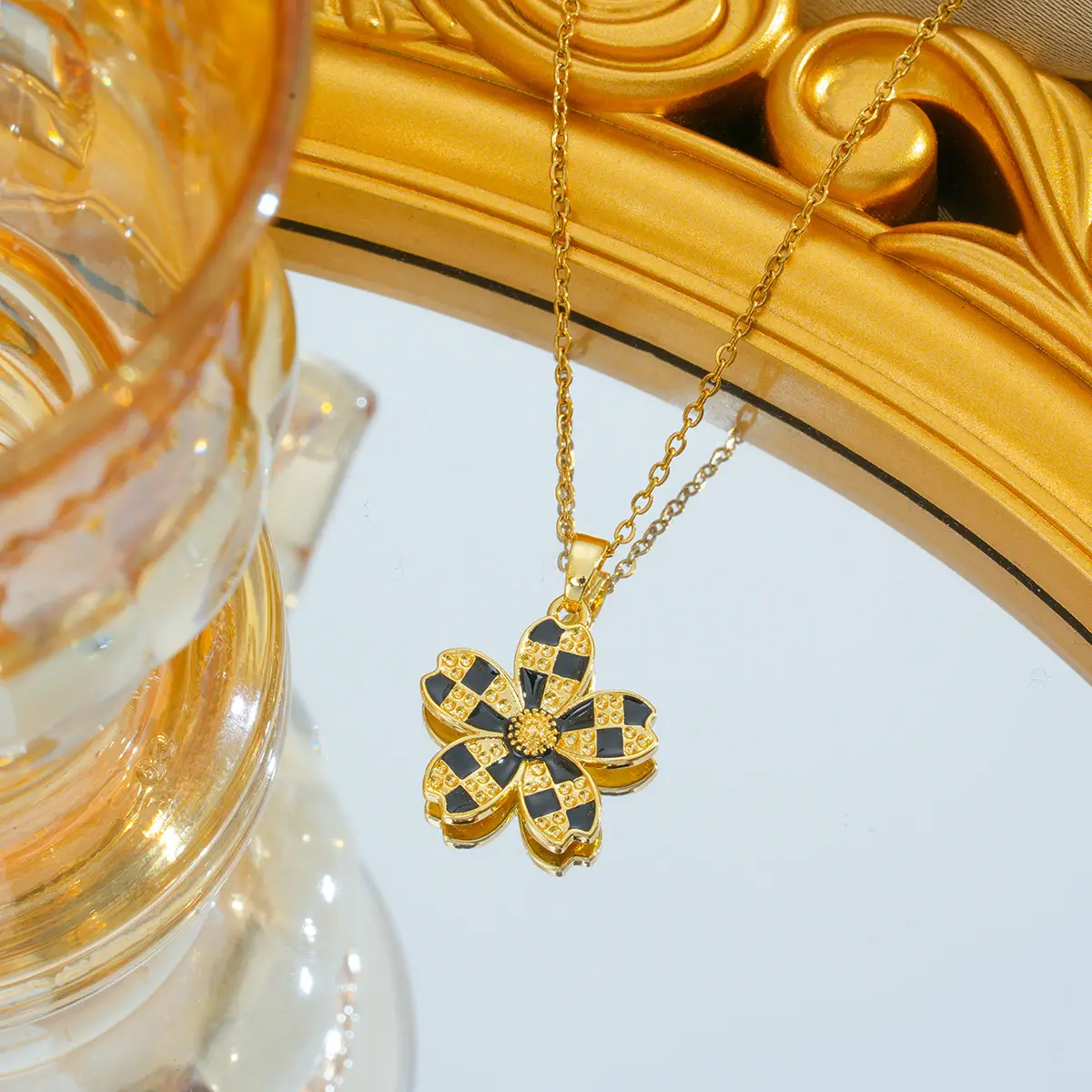 Gold Plated Bow Pearl Necklace for Women - Image 80