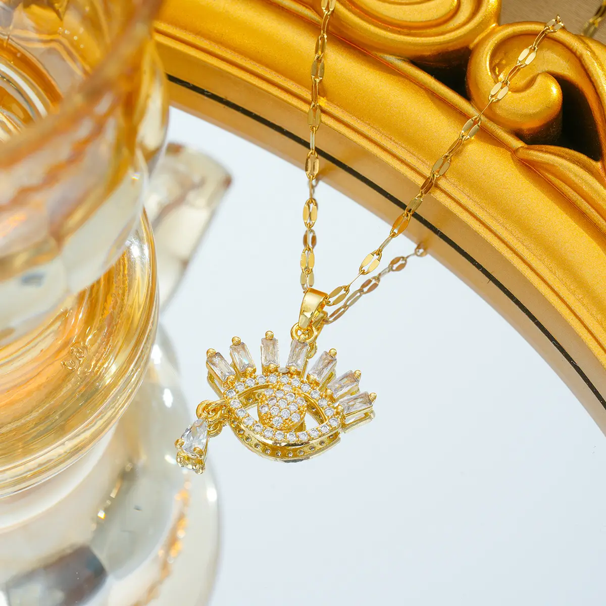 Gold Plated Bow Pearl Necklace for Women - Image 86