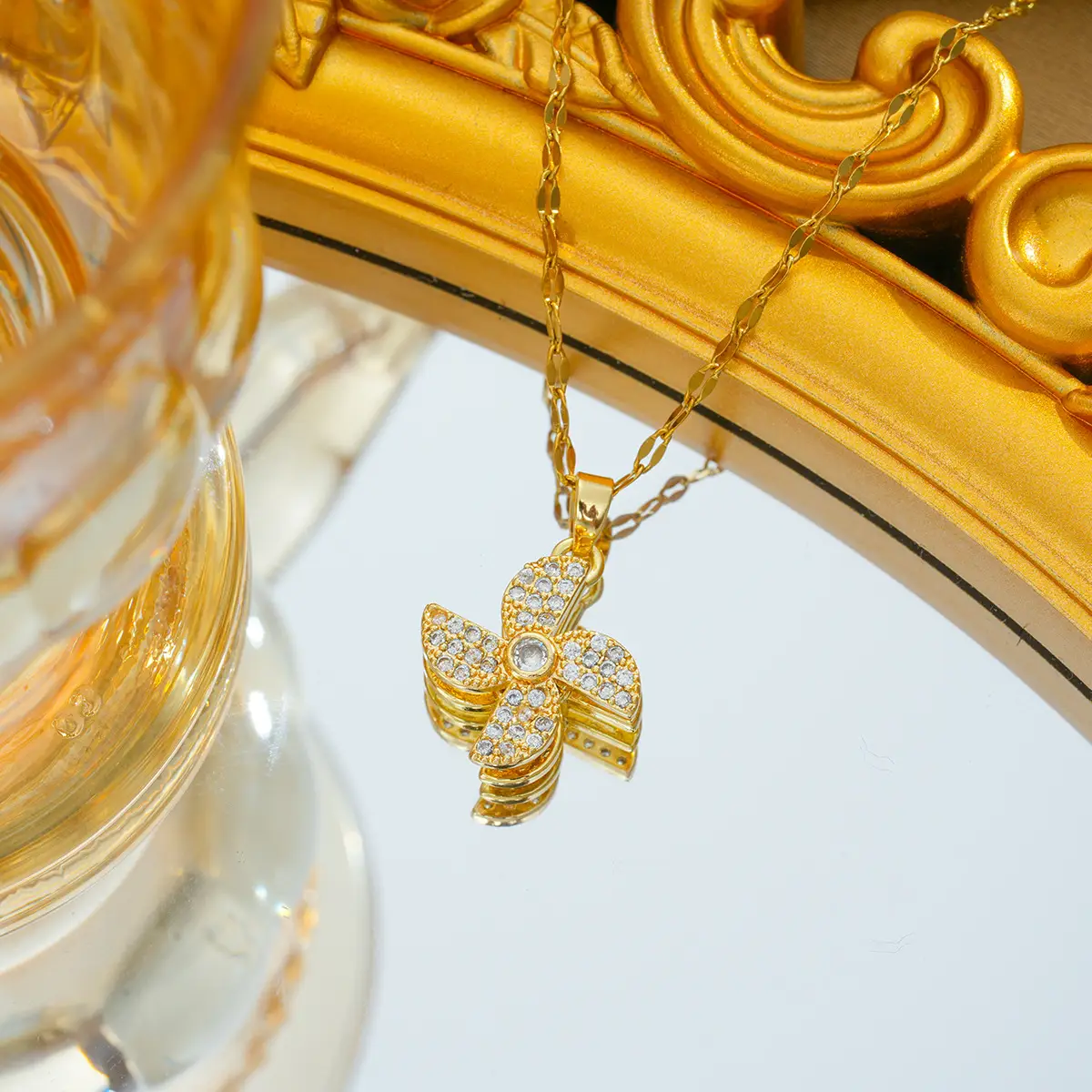 Gold Plated Bow Pearl Necklace for Women - Image 88