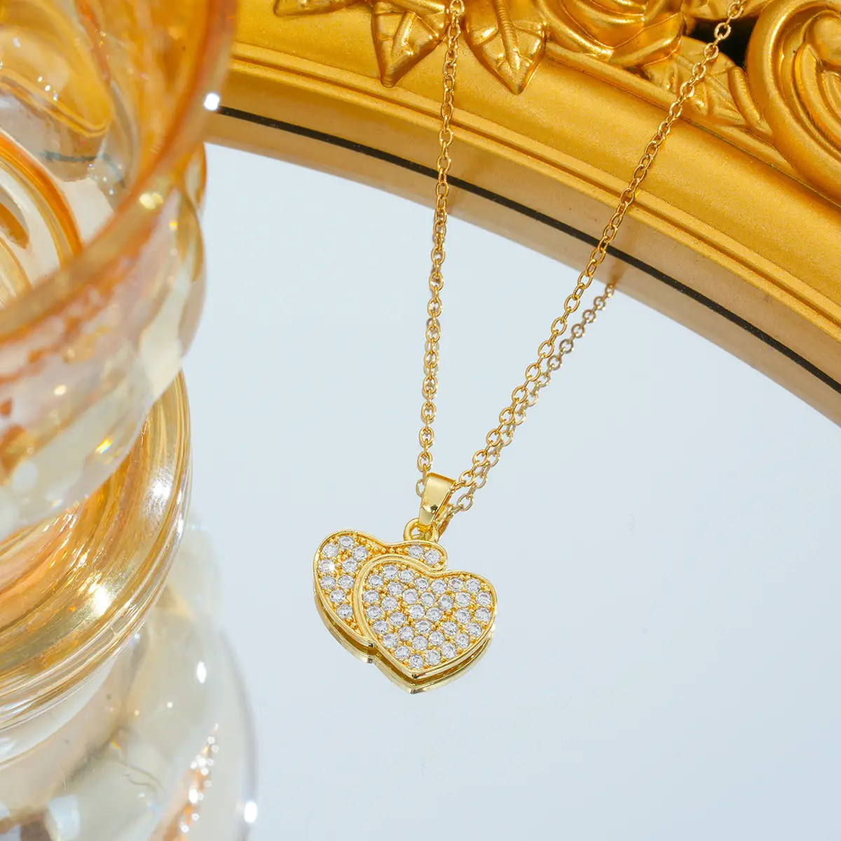 Gold Plated Bow Pearl Necklace for Women - Image 90