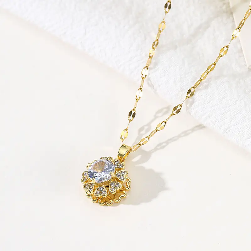 Gold Plated Bow Pearl Necklace for Women - Image 92