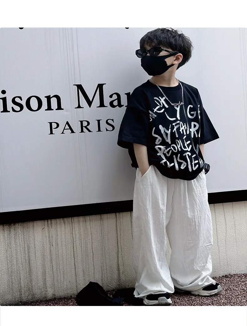 Boys T-Shirt Black Graphic 2025 Summer Wear — feature 9