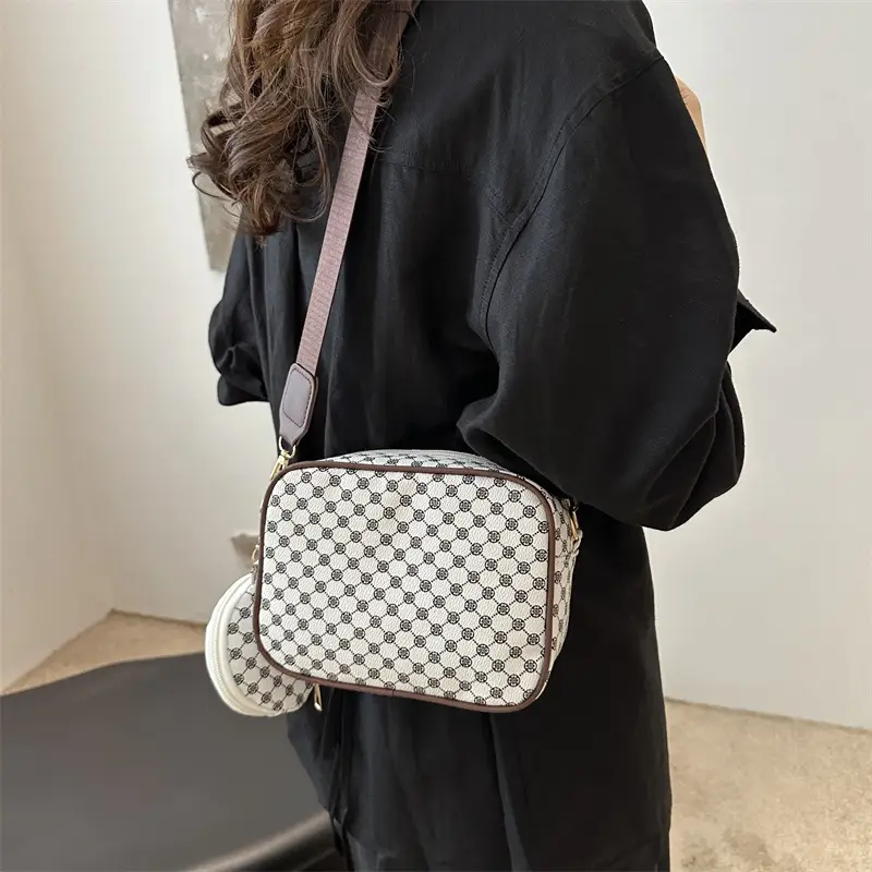 Fashion Casual Crossbody Bag Check Print 2024 - Image 6