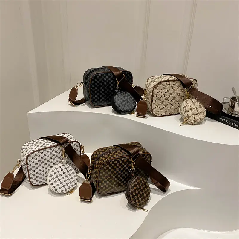 Fashion Casual Crossbody Bag Check Print 2024 - Image 8