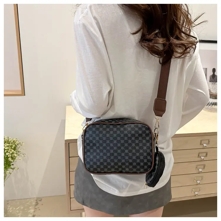 Fashion Casual Crossbody Bag Check Print 2024 — feature 10