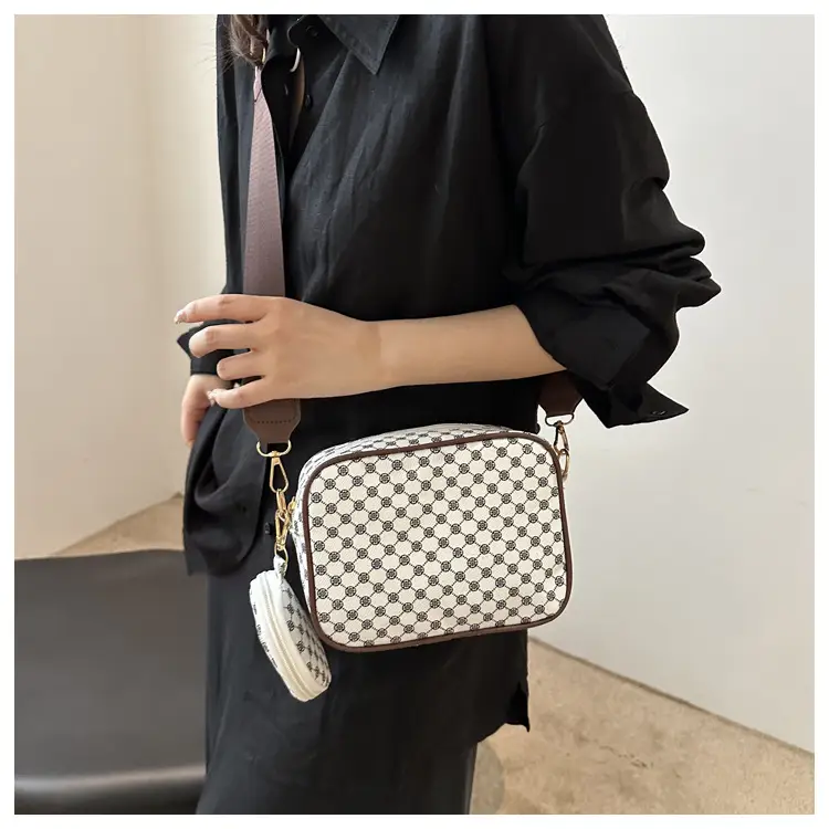 Fashion Casual Crossbody Bag Check Print 2024 — feature 12
