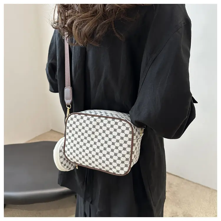Fashion Casual Crossbody Bag Check Print 2024 — feature 13